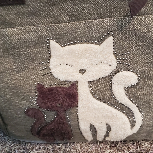 NWOT Bling, Shaggy Cat Bag/Purse - Picture 5 of 8